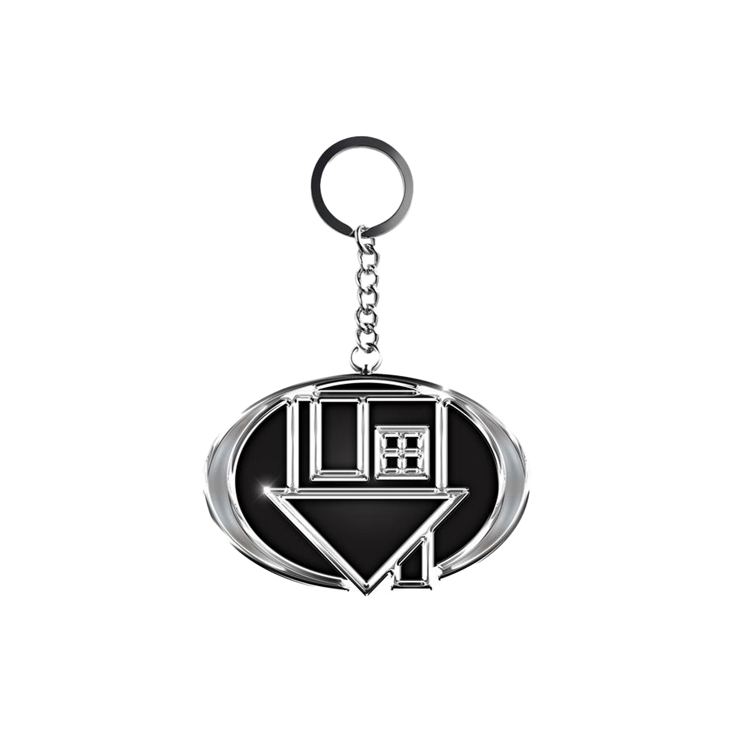 Chrome Badge Logo Keychain