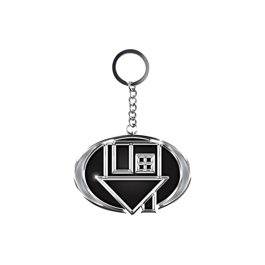 Chrome Badge Logo Keychain