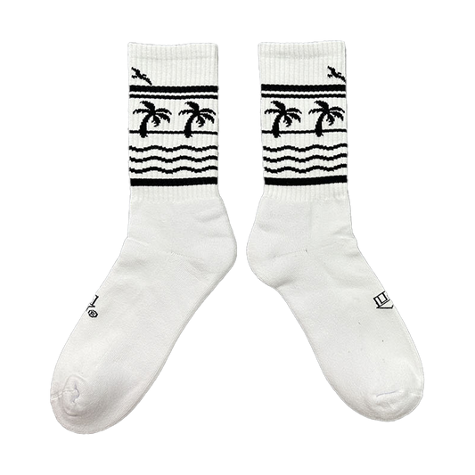 Wiped Out! Palm Tree Socks