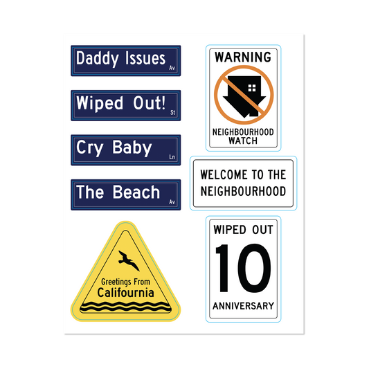 Street Signs Sticker Sheet