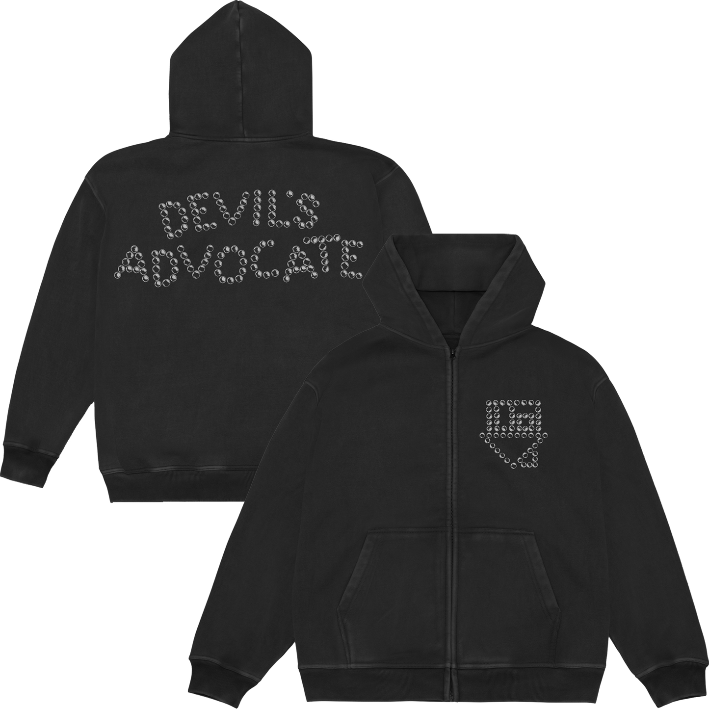 DEVIL'S ADVOCATE ZIP HOODIE