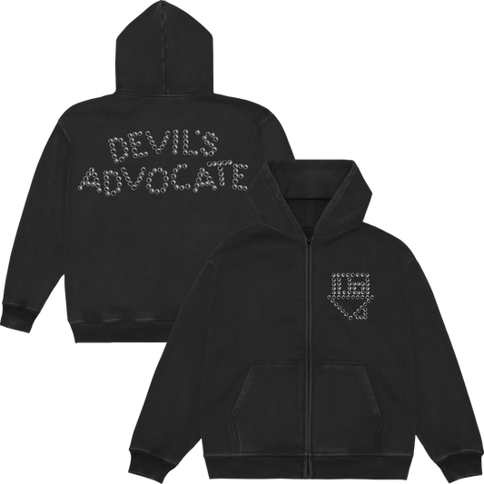 DEVIL'S ADVOCATE ZIP HOODIE